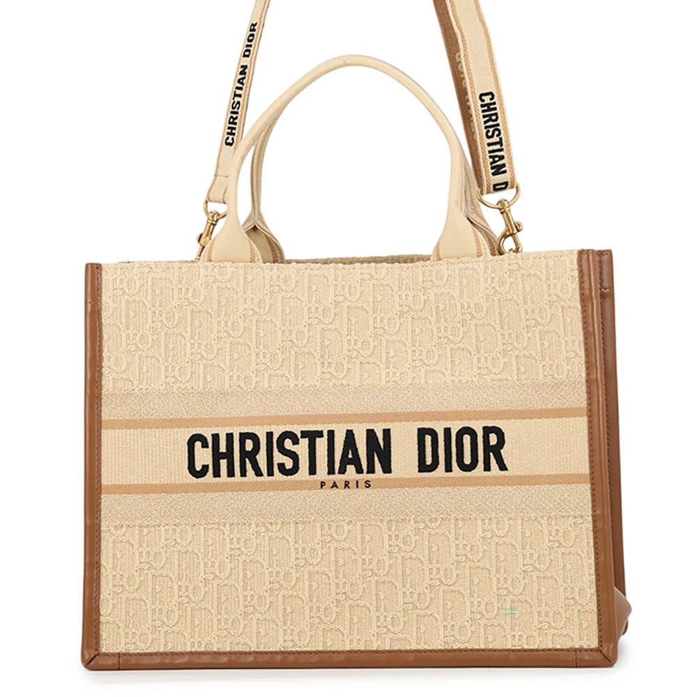 Christian Dior Tote Bag Book Canvas Christian